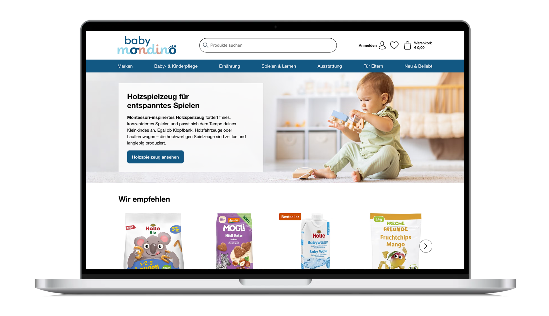 Website Babymondino Mock Up